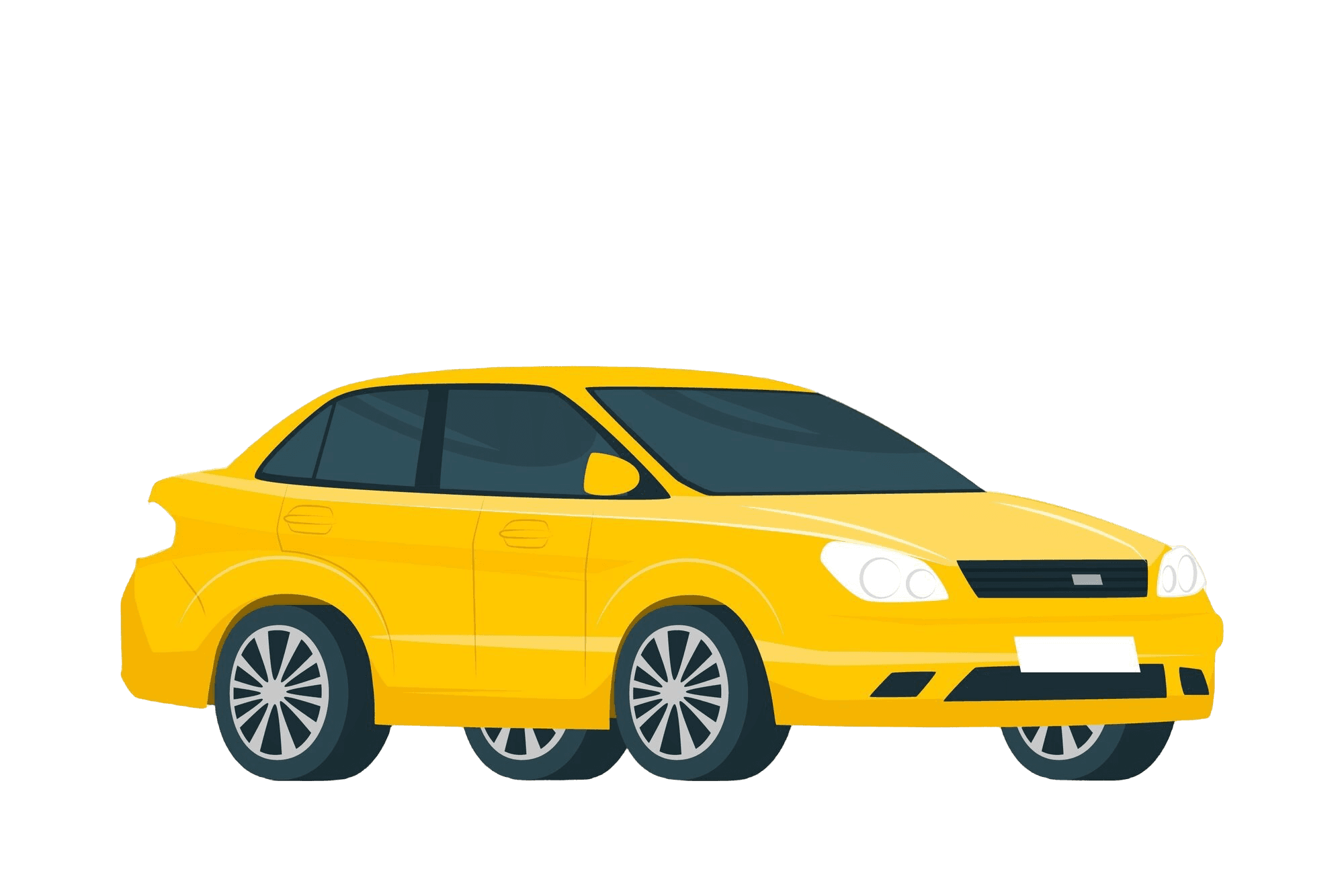 Yellow car illustration